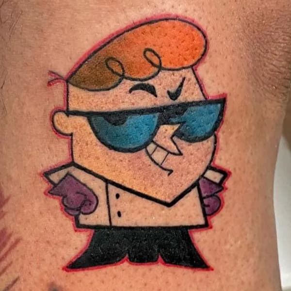 New-School-Cartoon-Tattoo in kräftigen Farben