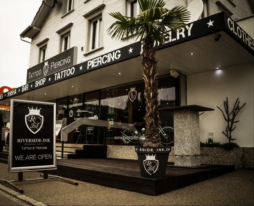 Studio-Front von Riverside Ink in St. Margrethen